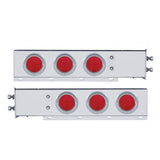3-3/4" Bolt Pattern SS Spring Loaded Bar w/6X 4" 10 LED Lights -Red LED & Lens