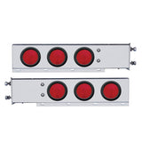 3-3/4" Bolt Pattern SS Spring Loaded Bar w/6X 4" 10 LED Lights -Red LED & Lens