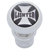 Deluxe Chrome Aluminum Cigarette Lighters with Sticker