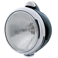 Black Guide 682-C Headlight H4 w/ White LED & Dual Mode LED Signal - Clear Lens