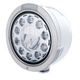 Stainless "Bullet" Half Moon Headlight & Dual Function Turn Signals