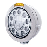 Stainless "Bullet" Classic Headlight & Dual Function Turn Signals