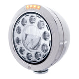 Stainless "Bullet" Classic Headlight & Dual Function Turn Signals