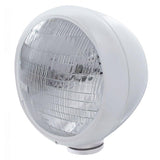 Chrome Guide 682-C Style Headlight H4 Bulb w/34 Amber LED