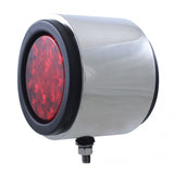 SS 2" Double Face Light w/9 LED 2" Beehive Lights -Amber & Red LED/Amber & Red Lens