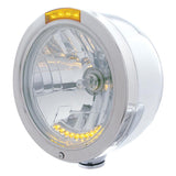 Stainless "Bullet" Half Moon Headlight & Dual Function Turn Signals