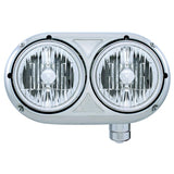 Peterbilt 359 Stainless Dual Headlights