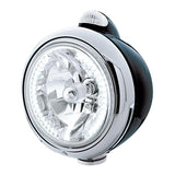 Black Guide 682-C Headlight H4 w/ White LED & Dual Mode LED Signal - Clear Lens