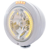 Stainless "Bullet" Classic Headlight & Dual Function Turn Signals