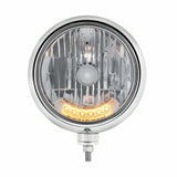 Black Guide Headlight H4 Bulb w/ 6 Amber LED