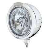 Stainless "Classic" Embossed Stripe Headlight & Dual Function Turn Signals