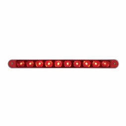 10 LED 9" Split Turn Function Light Bar w/Bezel - Red LED/Red Lens