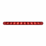 10 LED 9" Split Turn Function Light Bar w/Bezel - Red LED/Red Lens