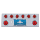 SS Rear Center Panel w/4X 10 LED 4" Lights & 6X 9 LED 2" Lights & Visors -Red LED & Lens