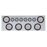 Stainless Rear Center Panel with Six 4" Lights & Six 2" Lights