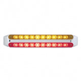 Dual 10 LED 9" Light Bars - Amber & Red LED/Amber & Red Lens