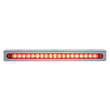 12 3/4" Stainless Light Bracket w/ 19 LED 12" Light Bar - Red LED/Clear Lens