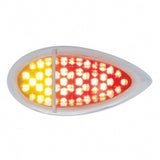 51 LED Duo "Baby Zephyr" Auxiliary/Utility Light w/ Bezel- Red+Amber LED/Clear Lens