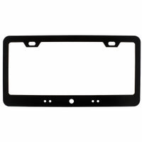 Black License Plate Frame with LED Light Bar Cut Out