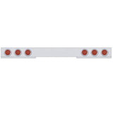 1 Piece Rear Light Bar w/ Six 12 LED 4" Reflector Lights & Bezels