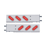 Spring Loaded Rear Light Bar with Six 22 Red LED Oval Glo Lights