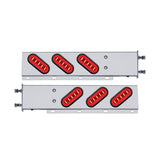 Spring Loaded Rear Light Bar with Six 22 Red LED Oval Glo Lights