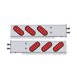 Spring Loaded Rear Light Bar with Six 22 Red LED Oval Glo Lights