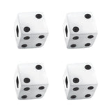 Red Dice Valve Caps W/ White Dots (4 Pack)