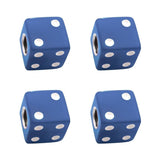 Red Dice Valve Caps W/ White Dots (4 Pack)