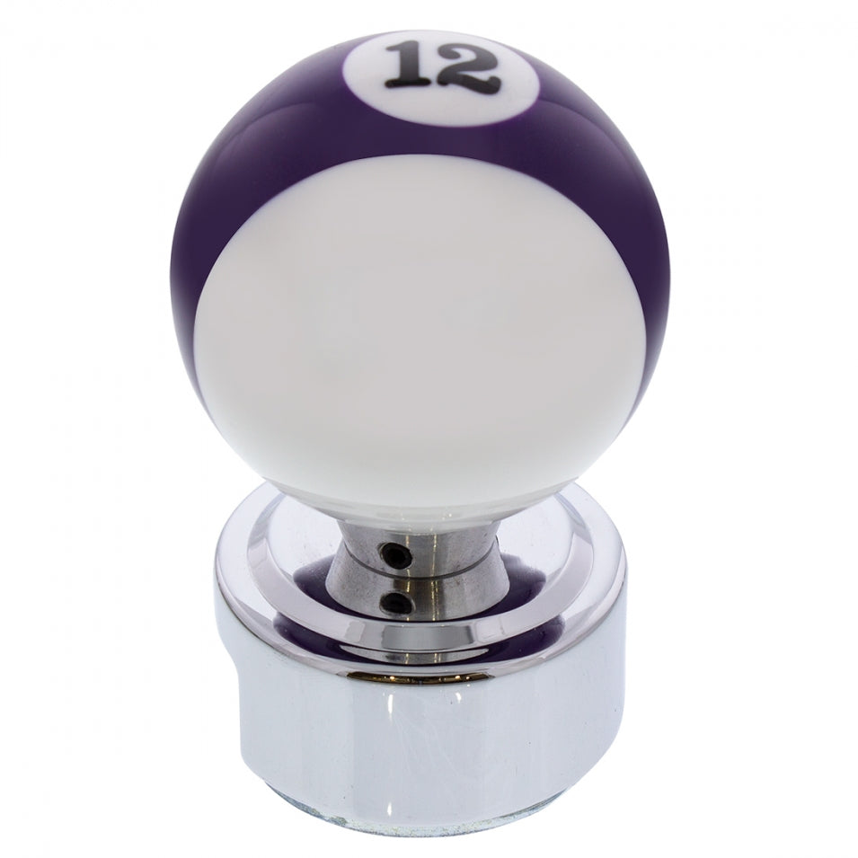 Orange 13 Pool Ball Shift Knob Kit For Eaton Fuller 13 & 18 Speed - Peterbilt Freightliner - Chrome Gear