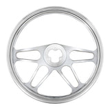 CHROME ALUMINUM 18" STEERING WHEEL