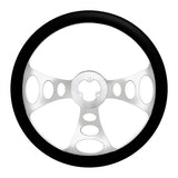 CHROME ALUMINUM 18" STEERING WHEEL