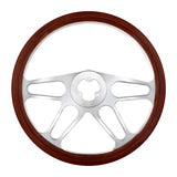 CHROME ALUMINUM 18" STEERING WHEEL