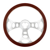 CHROME ALUMINUM 18" STEERING WHEEL